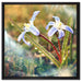 Kleine Lila Waldblume auf Leinwandbild Quadratisch gerahmt Größe 60x60