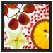 Früchtetraum mit Sternenfrucht auf Leinwandbild Quadratisch gerahmt Größe 40x40