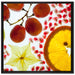Früchtetraum mit Sternenfrucht auf Leinwandbild Quadratisch gerahmt Größe 70x70
