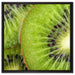 Grüner Kiwi Traum auf Leinwandbild Quadratisch gerahmt Größe 60x60