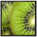 Grüner Kiwi Traum auf Leinwandbild Quadratisch gerahmt Größe 70x70