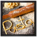 Frische Nudeln Pasta Italia auf Leinwandbild Quadratisch gerahmt Größe 40x40