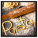 Frische Nudeln Pasta Italia auf Leinwandbild Quadratisch gerahmt Größe 60x60