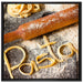 Frische Nudeln Pasta Italia auf Leinwandbild Quadratisch gerahmt Größe 70x70