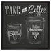 Take a Coffee Kaffee Speziale auf Leinwandbild Quadratisch gerahmt Größe 60x60