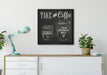 Take a Coffee Kaffee Speziale auf Leinwandbild gerahmt Quadratisch verschiedene Größen im Wohnzimmer