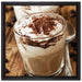Cappuccino auf Leinwandbild Quadratisch gerahmt Größe 40x40