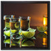 Tequila mit Limetten auf Leinwandbild Quadratisch gerahmt Größe 40x40