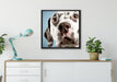Süßer Dalmatiner auf Leinwandbild gerahmt Quadratisch verschiedene Größen im Wohnzimmer