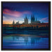 Polarlichter Skyline Köln auf Leinwandbild Quadratisch gerahmt Größe 60x60