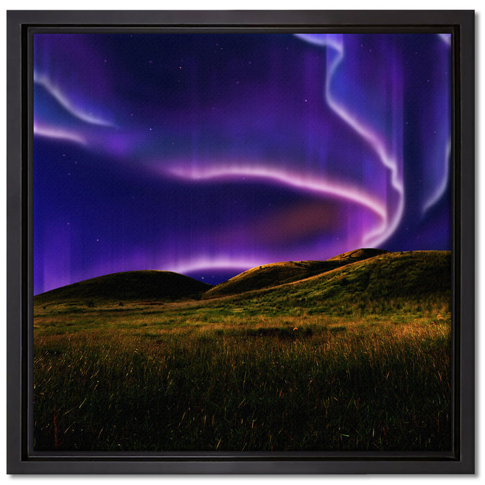 phantastisches Polarlicht auf Leinwandbild Quadratisch gerahmt Größe 40x40