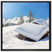 Berghütten in den Alpen auf Leinwandbild Quadratisch gerahmt Größe 70x70