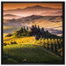 Wunderschöne Toskana Landschaft auf Leinwandbild Quadratisch gerahmt Größe 70x70