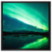 Polarlichter in Skandinavien auf Leinwandbild Quadratisch gerahmt Größe 60x60