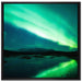 Polarlichter in Skandinavien auf Leinwandbild Quadratisch gerahmt Größe 70x70