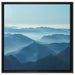 Wunderschöne Alpenberge auf Leinwandbild Quadratisch gerahmt Größe 60x60