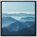Wunderschöne Alpenberge auf Leinwandbild Quadratisch gerahmt Größe 70x70