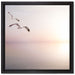Möwen am Meer bei Sonnenaufgang auf Leinwandbild Quadratisch gerahmt Größe 40x40