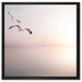 Möwen am Meer bei Sonnenaufgang auf Leinwandbild Quadratisch gerahmt Größe 60x60