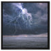 Gewitter über Meer auf Leinwandbild Quadratisch gerahmt Größe 60x60