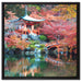 Wunderschönes Kloster in Japan auf Leinwandbild Quadratisch gerahmt Größe 60x60