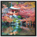 Wunderschönes Kloster in Japan auf Leinwandbild Quadratisch gerahmt Größe 70x70