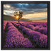 Lavendel Provence mit Baum auf Leinwandbild Quadratisch gerahmt Größe 40x40