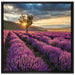 Lavendel Provence mit Baum auf Leinwandbild Quadratisch gerahmt Größe 70x70