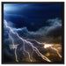 Blitzeinschlag am Himmelszelt auf Leinwandbild Quadratisch gerahmt Größe 60x60