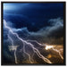 Blitzeinschlag am Himmelszelt auf Leinwandbild Quadratisch gerahmt Größe 70x70