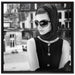 Audrey in Paris auf Leinwandbild Quadratisch gerahmt Größe 70x70