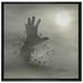 Zombie Erwachen auf Leinwandbild Quadratisch gerahmt Größe 70x70