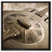 Wunderschöne alte Gitarre auf Leinwandbild Quadratisch gerahmt Größe 60x60
