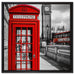 Telefonzelle London auf Leinwandbild Quadratisch gerahmt Größe 60x60