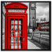 Telefonzelle London auf Leinwandbild Quadratisch gerahmt Größe 70x70