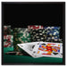 Pokertisch Las Vegas auf Leinwandbild Quadratisch gerahmt Größe 60x60