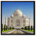 Gewaltiger Taj Mahal auf Leinwandbild Quadratisch gerahmt Größe 60x60
