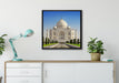 Gewaltiger Taj Mahal auf Leinwandbild gerahmt Quadratisch verschiedene Größen im Wohnzimmer