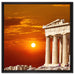 Tempel der Athene auf Leinwandbild Quadratisch gerahmt Größe 60x60