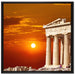 Tempel der Athene auf Leinwandbild Quadratisch gerahmt Größe 70x70