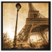 Pariser Eifelturm Retro auf Leinwandbild Quadratisch gerahmt Größe 60x60