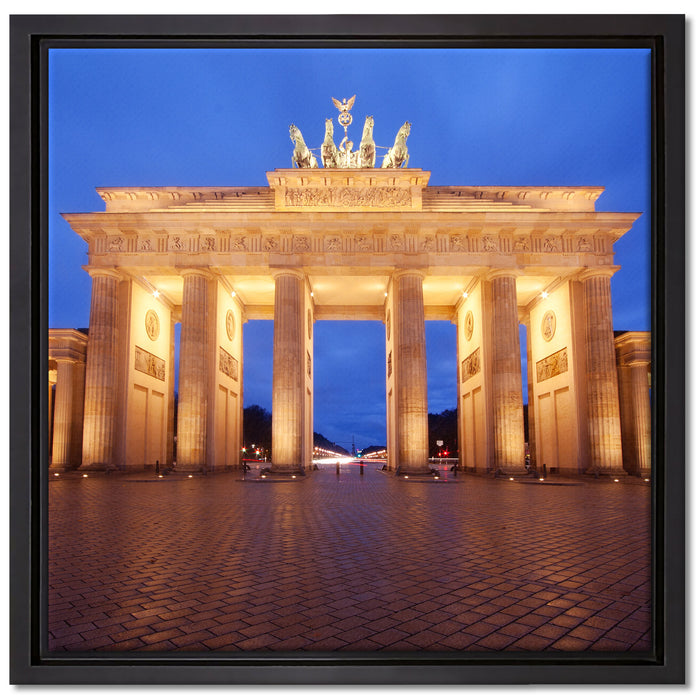 Brandenburger Tor auf Leinwandbild Quadratisch gerahmt Größe 40x40
