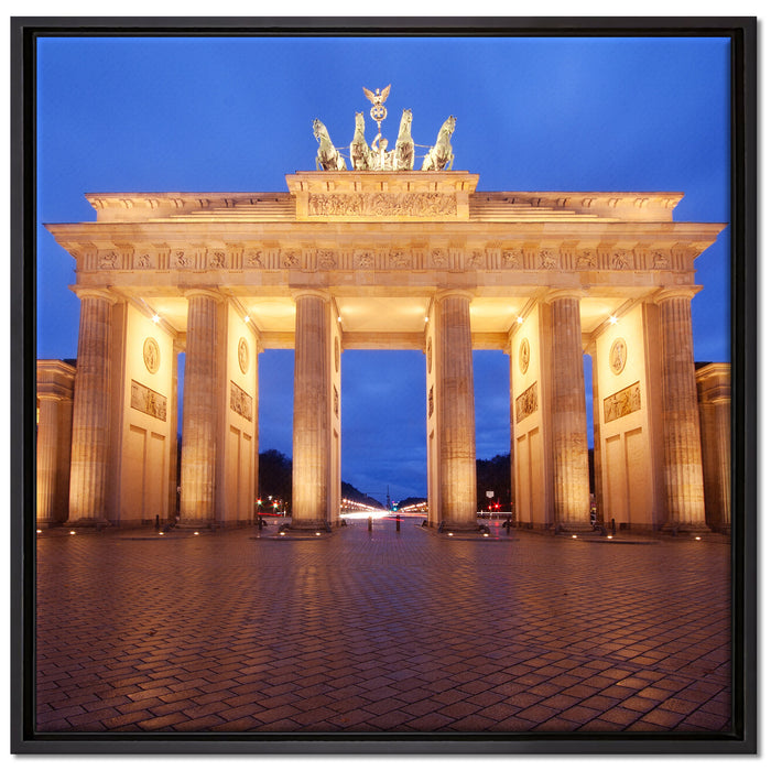 Brandenburger Tor auf Leinwandbild Quadratisch gerahmt Größe 70x70