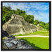 Maya Pyramiden aus Palenque auf Leinwandbild Quadratisch gerahmt Größe 70x70