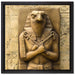 Ägyptischer Gott Horus auf Leinwandbild Quadratisch gerahmt Größe 40x40