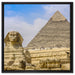 Sphinx von Gizeh mit Pyramide auf Leinwandbild Quadratisch gerahmt Größe 60x60
