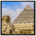 Sphinx von Gizeh mit Pyramide auf Leinwandbild Quadratisch gerahmt Größe 70x70