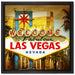 Las Vegas Ortseingangsschild auf Leinwandbild Quadratisch gerahmt Größe 40x40