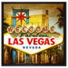 Las Vegas Ortseingangsschild auf Leinwandbild Quadratisch gerahmt Größe 60x60