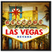 Las Vegas Ortseingangsschild auf Leinwandbild Quadratisch gerahmt Größe 70x70